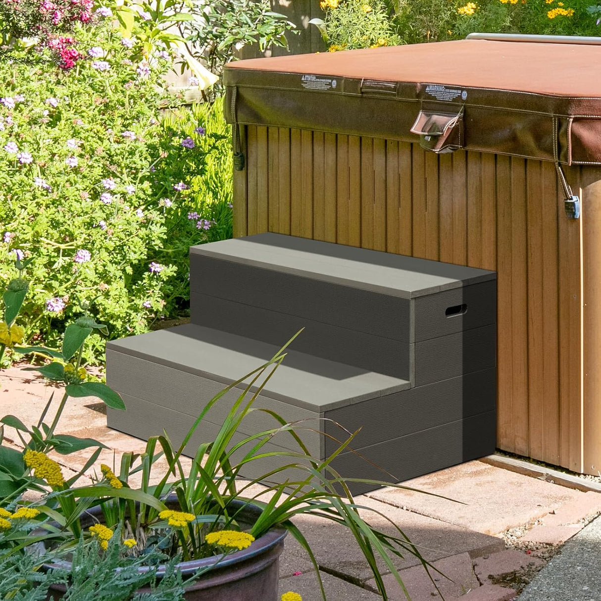 Hot Tub Steps, Universal Spa & Hot Tub Step, Heavy Duty Aluminum Spa Steps