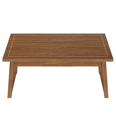 Executive Desk With Drawer, Workstation Table For Home Office - Walnut Brown