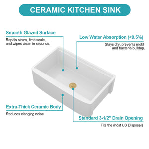 Kitchen Sink Workstation With Deep Bowl And Space-Saving Track Design - White
