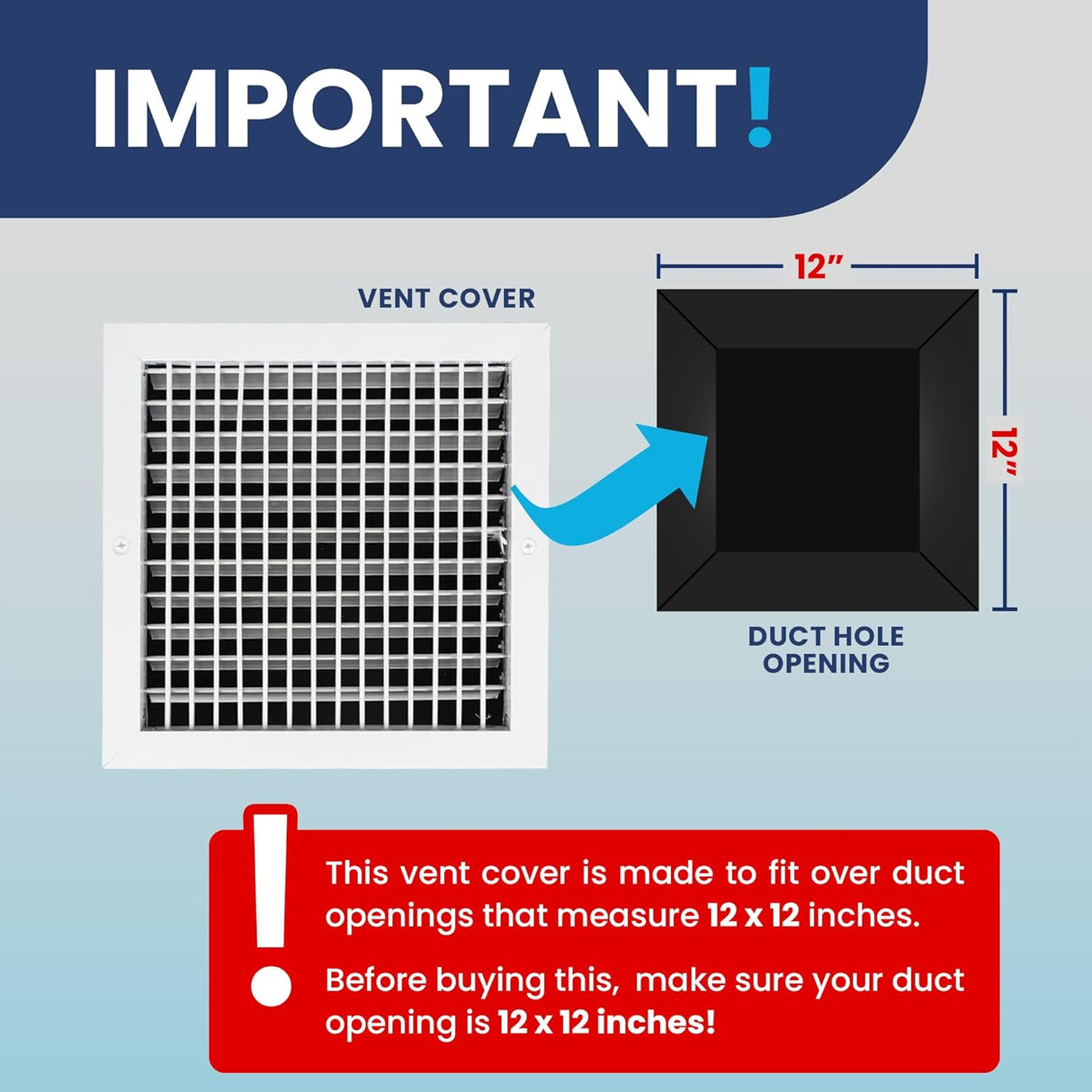 AC Register Vent Cover 12X12 inch - Box of 10