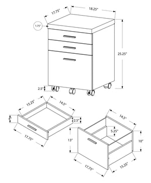 File Cabinet, Rolling Mobile, Storage Drawers, Printer Stand, Office, Contemporary & Modern - Best Buy Furniture