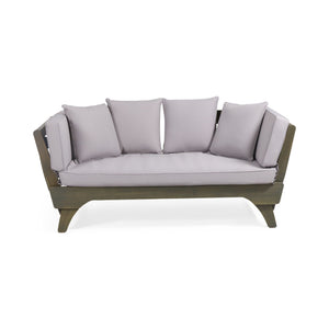 Outdoor Acacia Wood Expandable Daybed With Cushions - Best Buy Furniture