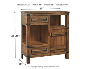 Roybeck - Accent Cabinet - Light Brown / Bronze - Best Buy Furniture