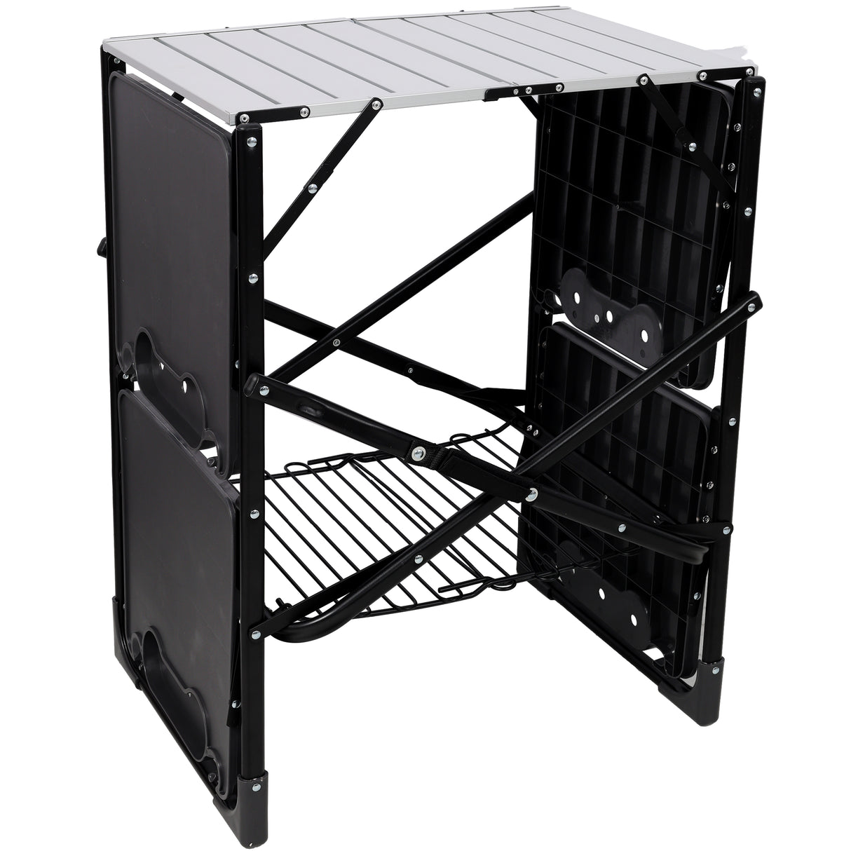 Folding Camping Kitchen Table - Portable Outdoor Cooking Station