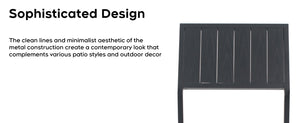 Modern Outdoor Indoor Metal Side Chair - Set of 2