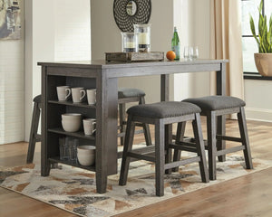 Caitbrook - Rectangular Dining Room Counter Table - Gray - Best Buy Furniture