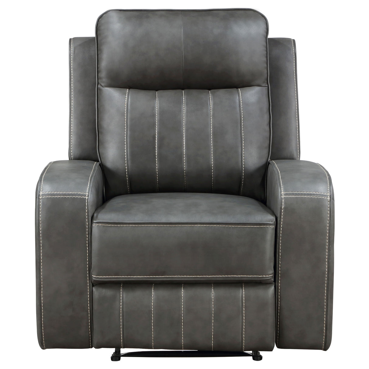 Forrest - Recliner Chair With Tufted Upholstery - Gray