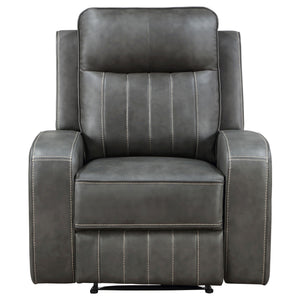 Forrest - Recliner Chair With Tufted Upholstery - Gray