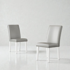 Upholstered Dining Chair With High Back Design (Set of 2)