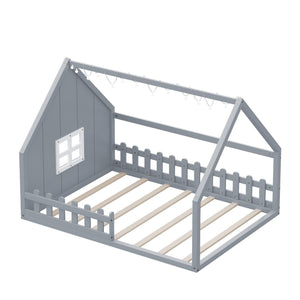 House Bed With Window And Fence