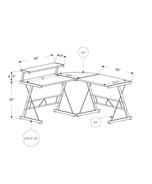 Computer Desk, Home Office, Corner, L Shape, Laptop, Durable Construction - Best Buy Furniture
