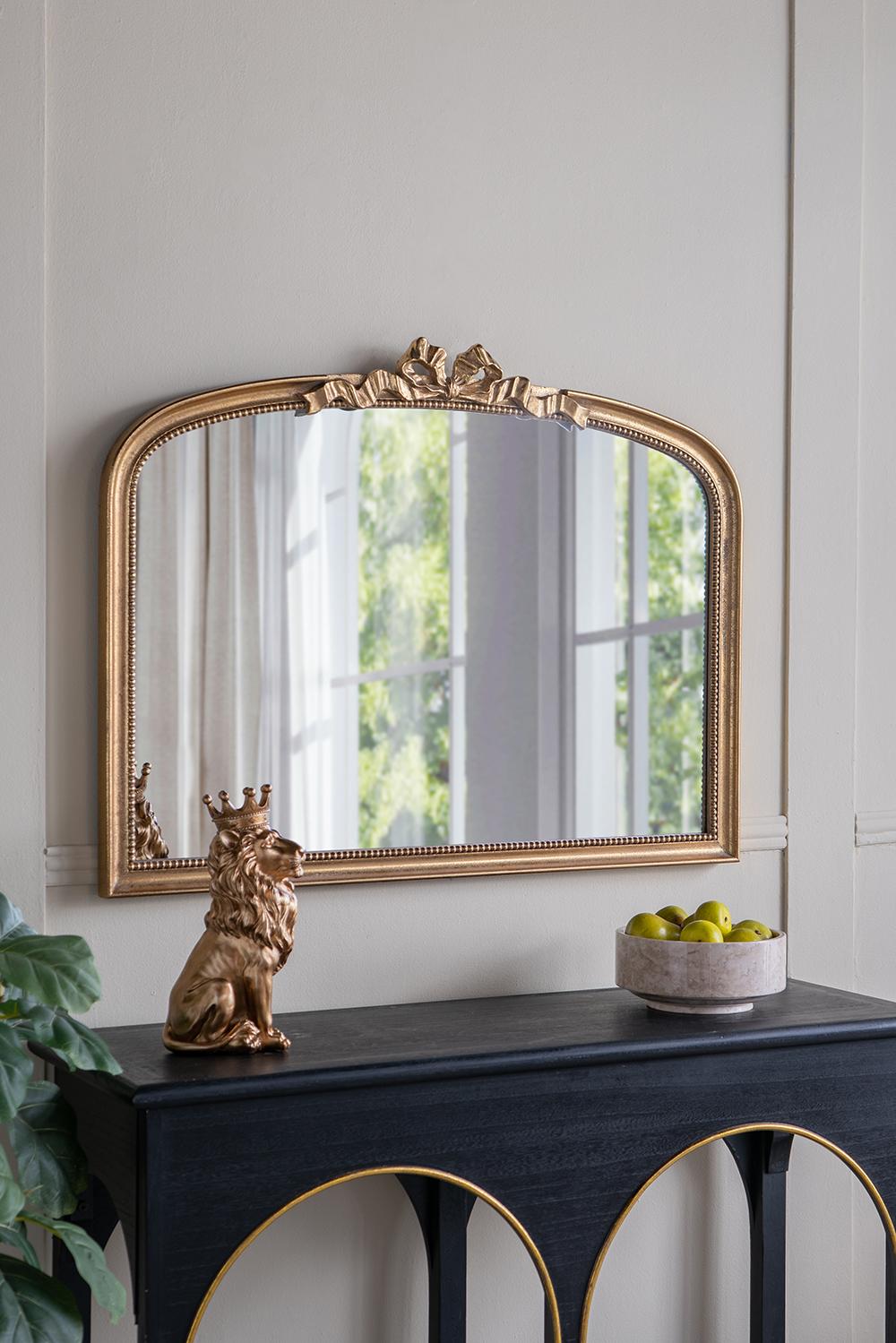 40x1.5x30" Arched Wall Mirror with Ornate