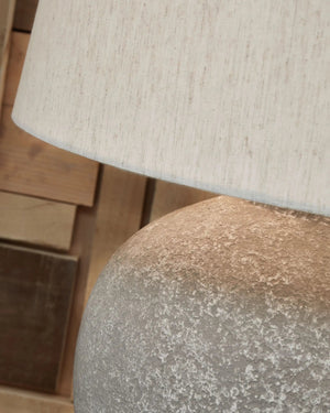 Dreward - Paper Table Lamp - Distressed Gray - Best Buy Furniture