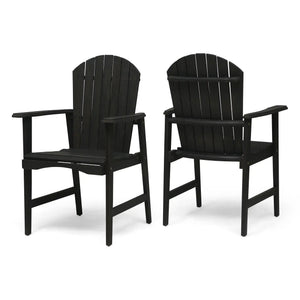 Outdoor Weather Resistant Acacia Wood Adirondack Dining Chairs (Set of 2) - Best Buy Furniture