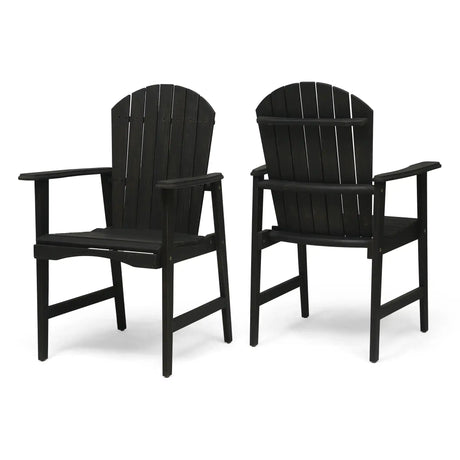 Outdoor Weather Resistant Acacia Wood Adirondack Dining Chairs (Set of 2) - Best Buy Furniture