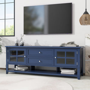 TV Stand With Dual Drawers and Hidden Storage