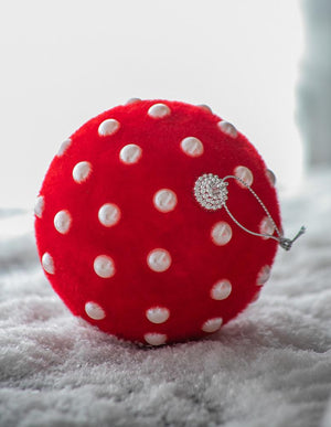 D3.9" Christmas Ball Ornaments, Set of 6