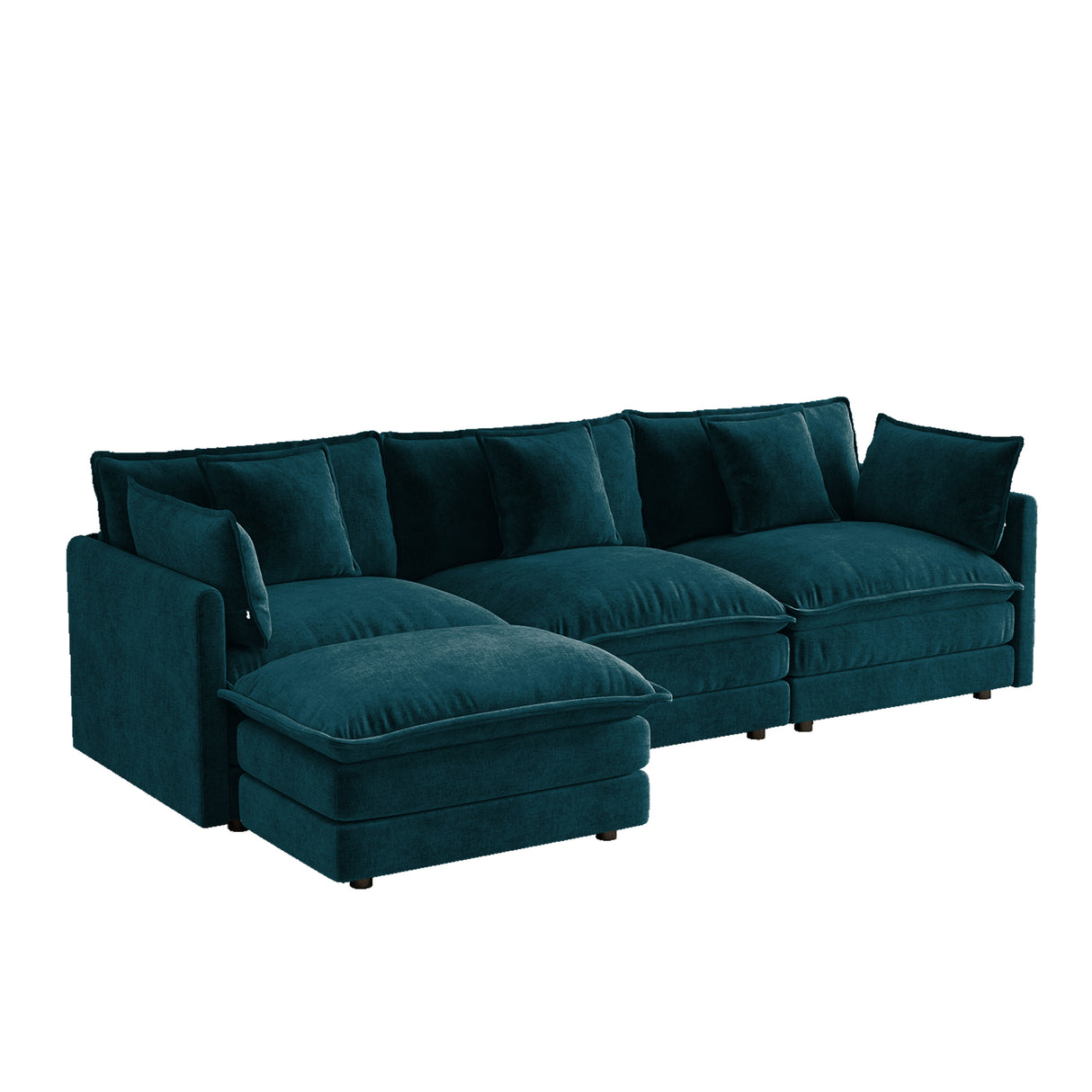 Oversize 3-Seater Sofa with Ottoman