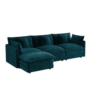 Oversize 3-Seater Sofa with Ottoman
