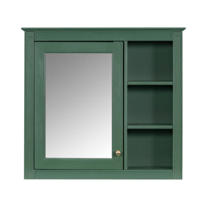 Bathroom Vanity With Top Sink, 2 Doors And 3 Drawers, Freestanding Set With Mirror Cabinet