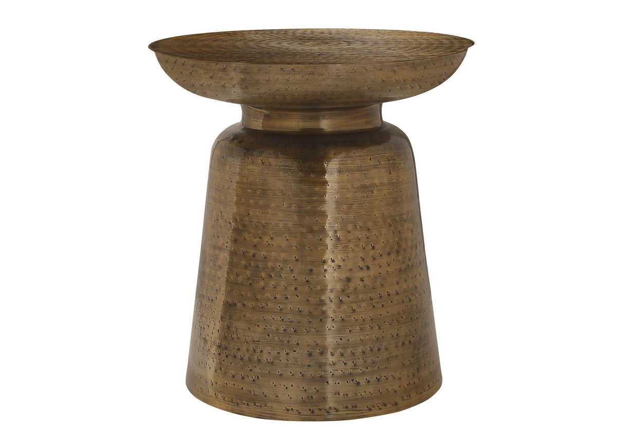 Drum Accent Side Table, Hammered Texture - Best Buy Furniture
