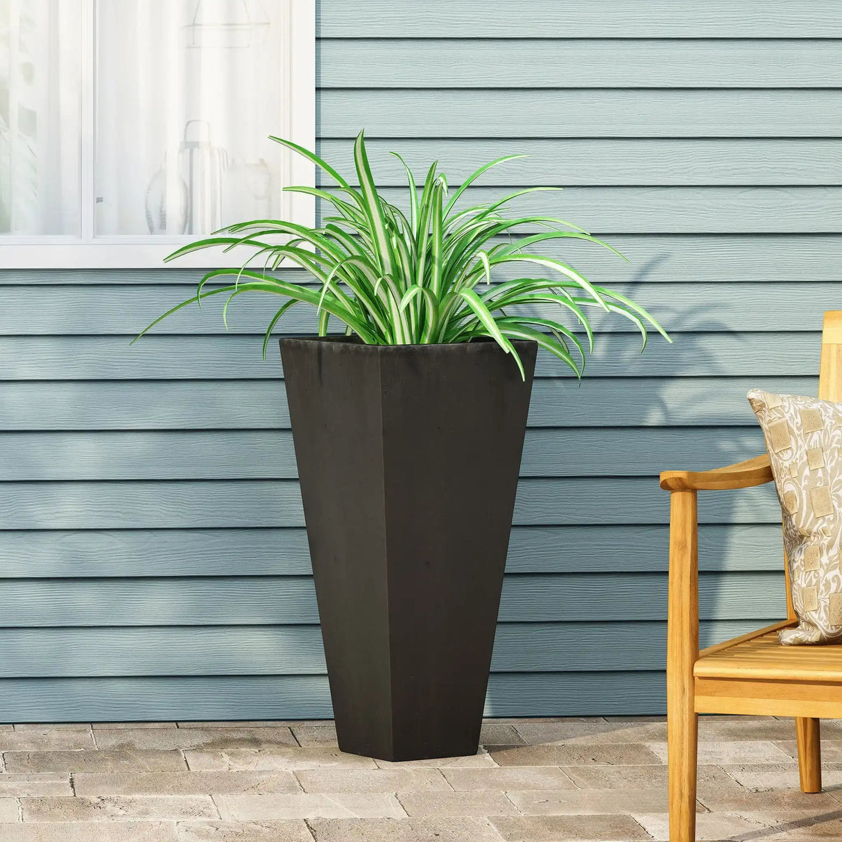 Outdoor Modern Cast Stone Planter - Best Buy Furniture