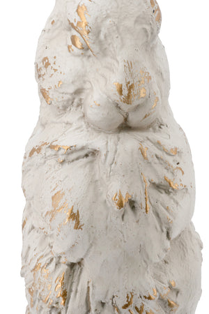 Large Magnesium Sitting Rabbit Figurine