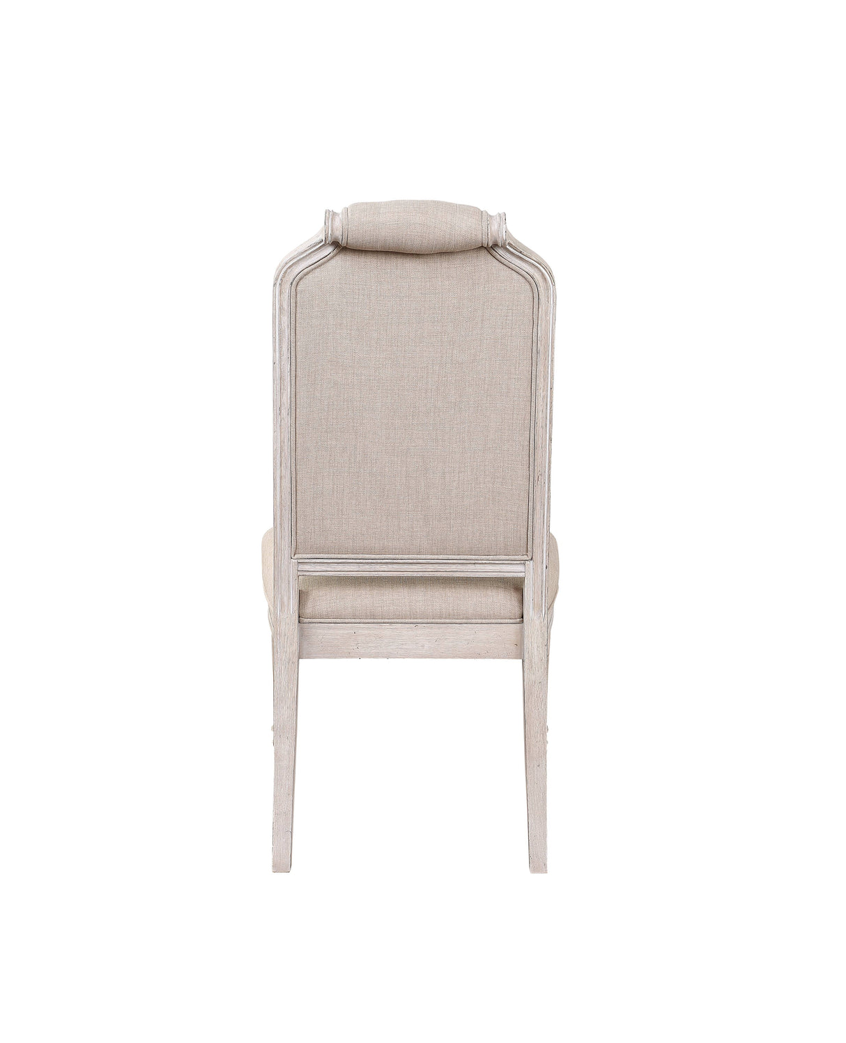 Wynsor Fabric & Antique Champagne Finish Side Chair (Set of 2)