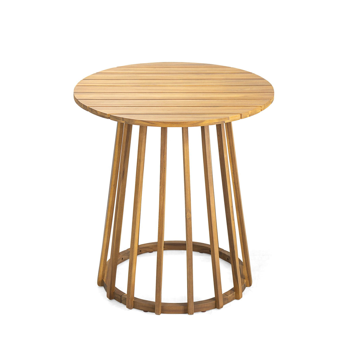 Outdoor Round Top Dining Table, Round Bistro Table - Teak - Best Buy Furniture