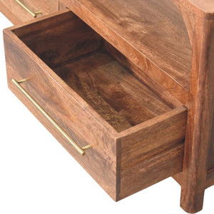 Solid Wood Arc-Line Media Console