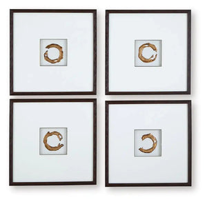 Dallbourne - Wall Art Set (Set of 4) - White / Gold Finish - Best Buy Furniture