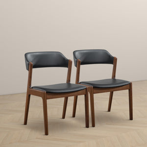 Enzo - Dining Chair (Set of 2) - Black / Brown