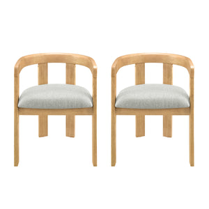 Modern Barrel Dining Chairs Set of 2
