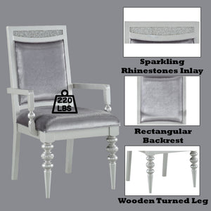 Maverick - Arm Chair (Set of 2) - Silver - Best Buy Furniture
