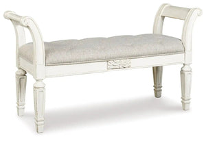 Realyn - Accent Bench - Antique White - Best Buy Furniture
