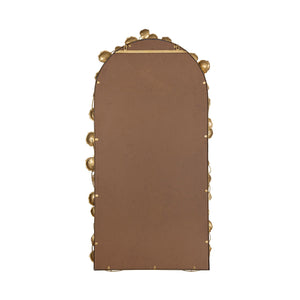 Full Length Arched Wall Mirror With en Leaf Accents Decorative Mirror For Living Room Bedroom - Gold
