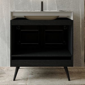 Contemporary Free-standing Bathroom Vanity with Faux Marble Top