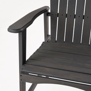 Outdoor Weather Resistant Acacia Wood Adirondack Dining Chairs (Set of 2)