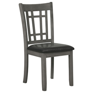 Ingall - 5 Piece Set With Storage Table And Upholstered Chairs - Medium Gray