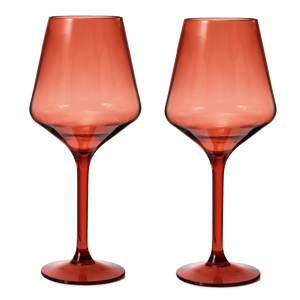 Saint Tropez Acrylic Stemmed Wine Glassware, Set of 2