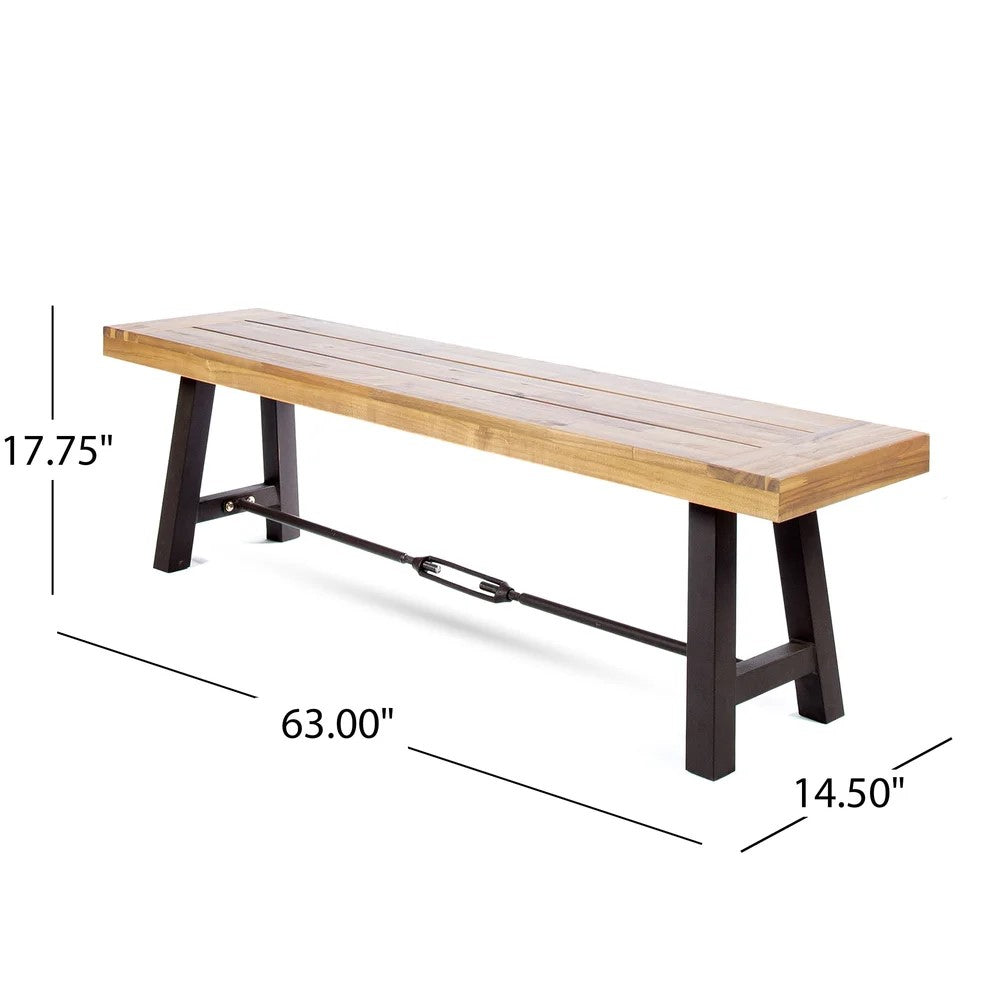 Outdoor 3-Pieces Acacia Wood Dining Set