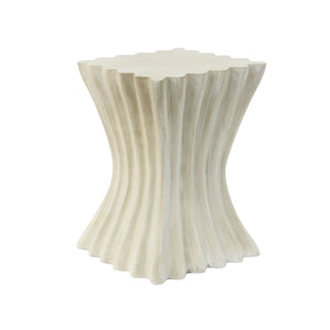 Mgo Archaistic Wavy Side Table - Antique Sandstone - Best Buy Furniture