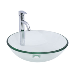 Vessel Sink With Faucet And Pop-Up Drain