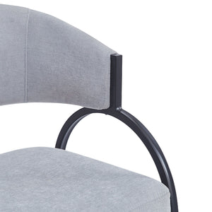 Contemporary Upholstered Dining Chairs With Metal Legs (Set of 2)