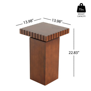 Walnut Wood Square End Table