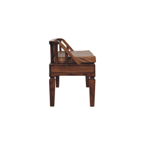 Artisan Furniture Solid Wood Bordeaux Leather Bench