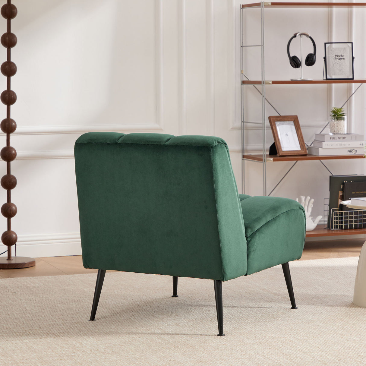 Upholstered Armless Chair For Living Room