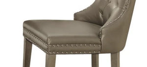 Kacela - Synthetic Leather Side Chair (Set of 2) - Champagne - Best Buy Furniture