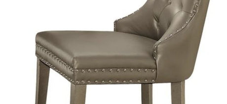 Kacela - Synthetic Leather Side Chair (Set of 2) - Champagne - Best Buy Furniture