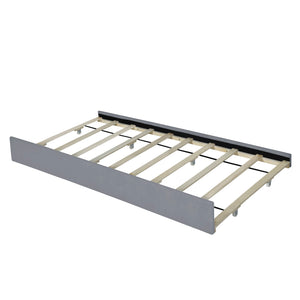 Platform UpholsteredBed With 2 Drawers And Twin Long Trundle